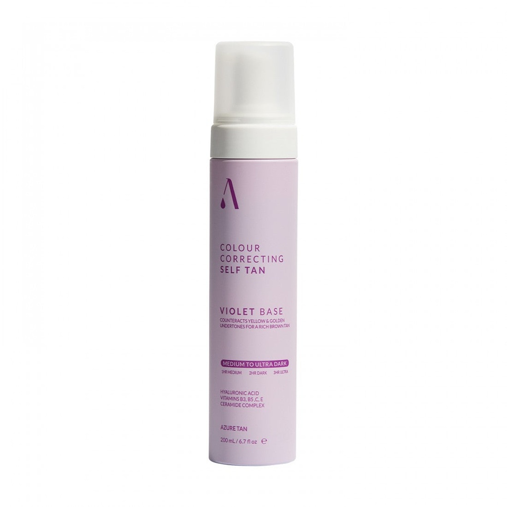 Azure Tan | Self tan mousse dark to ultra dark - Violet base